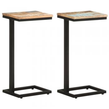 vidaXL Side Tables 2 pcs 31.5x24.5x64.5 cm Solid Reclaimed Wood