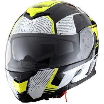 Astone Helmets - RT1200 Graphic VIP- Casque de moto modulable - Casque de moto polyvalent - Casque de moto homologué - Coque en polycarbonate - black/white/yellow fluo M