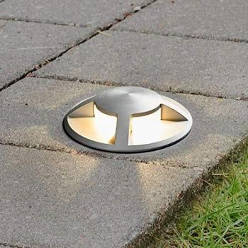 Foco de suelo empotrado LED Anina de aluminio gris - Lucande