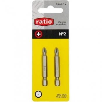 Ratio 6672H2 - Puntas 50Mm Phillips Nº2 Juego 2Ratio