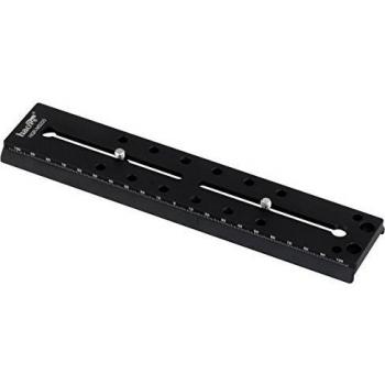 haoge 220 mm de Largo Abrazadera conexión rápida Placa de liberación rápida Deslizante para Manfrotto Benro Sirui Fluid Cabezal de vídeo trípode Bola Cabeza