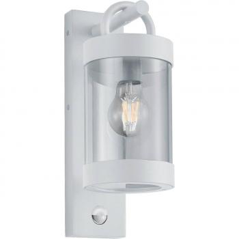 Aplique exterior Trio Lighting Sambesi con sensor de movimiento, color blanco, IP44