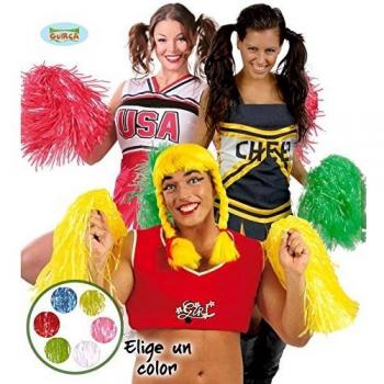 Cheer Leader Dance Coloured Pom Poms ~ One Pair
