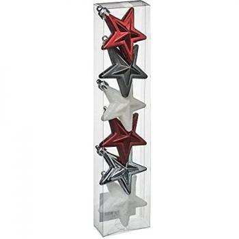 Set de 6 estrellas de Navidad plástico