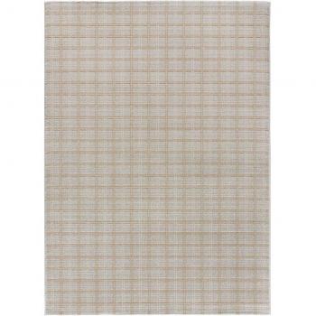Alfombra Universal XXI Sensation de Polipropileno Beige 160x230 cm con Texturas Cuadradas