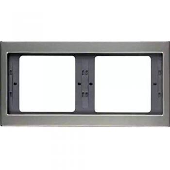 Marco 2 Elementos Horizontal Acero Inoxidable Berker K.5 13637004