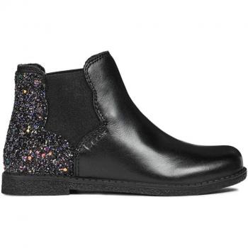 Geox J Shawntel B, Botas Chelsea para Niñas, Negro