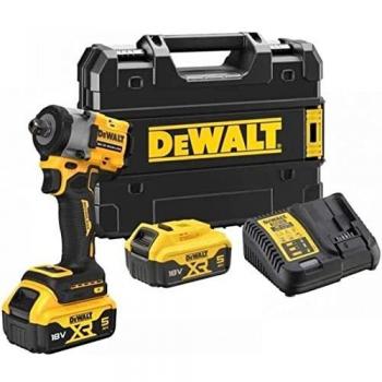 Llave de Impacto Inalámbrica DeWALT DCF921P2T XR 18V Brushless 1/2 con 2 Baterías de 5Ah, Cargador y Estuche