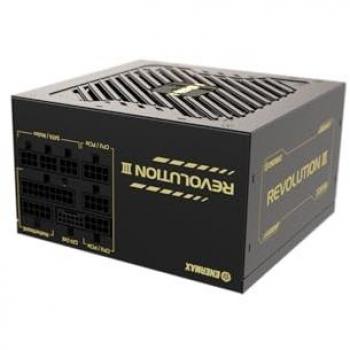 Fuente de Alimentación Enermax Revolution III 1000W ATX 3.1 PCIe 5.1 80 Plus Gold Totalmente Modular con Ventilador Silencioso FDB de 120 mm y Condensadores Japones