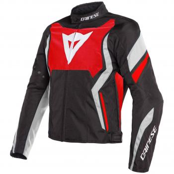 Dainese 1735212_H45_54 Edge Tex Jacket Chaqueta Moto, Rojo Lava/Negro/Blanco, 54