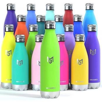 MIKAMEE Botella de Agua Acero Inoxidable 350/500/650/750ml | Aislamiento de Vacío de Doble Pared airBottle | sin bpa Botella termica | Mantiene 24h frías/12h Calientes | para Niños, Deporte, Oficina