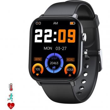 Smartwatch DM19 con pantalla de 1,8 pulgadas y monitor de tensión arterial y oxígeno en sangre. Varios modos deportivos y notificaciones de aplicaciones.