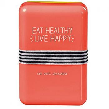 Fiambrera de alimentos Happy Jackson con cierre elástico naranja, dimensiones 6 x 12 x 18 cm