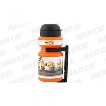 Bidón Minion 300ml con Soporte, Naranja, Tapa negr