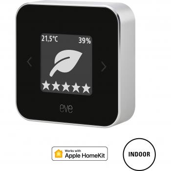 Eve Room - Monitor de calidad del aire, tecnología Apple Homekit, última generación, negro