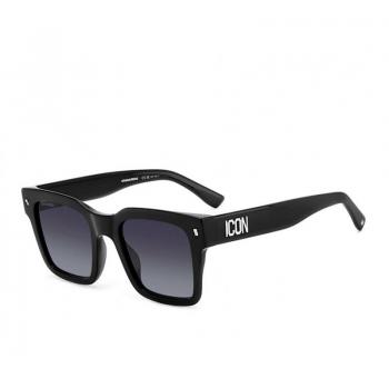 Dsquared2 Icon 0010/S Black Dark Grey Shaded Sunglasses, Unisex, Size: 51 MM