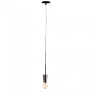 Lámpara colgante minimalista de metal negro Ø10x94,5cm