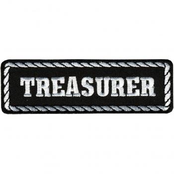 Parche con insignia de Treasurer – Moto Club Custom