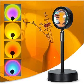 Lámpara Proyector de Luz Nocturna LED USB con 8 Modos y Colores GBR