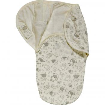 Manta de Arrullo Alvi Harmonie Beige con Diseño de Ovejitas