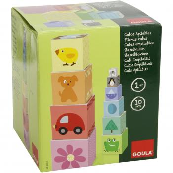 Goula - Cubos apilables 1-10 - Juego de apilar a partir de 1 año