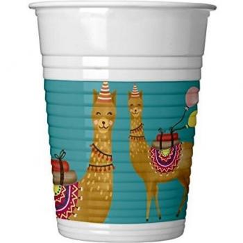 Llamas Pack 8 vasos desechables200ml