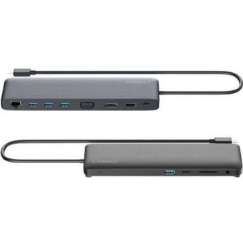2-Power DOC0118A USB Tipo-C Docking Station con 4xUSB, 1xUSB Tipo-C PD, 1xHDMI, 1xDisplayPort, 1xVGA, 1xRJ