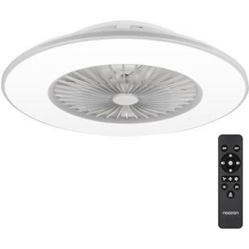 Ventilador de Techo Sin Aspas Noaton Vega 56cm con Luz LED, Mando a Distancia y Altavoz - Gris