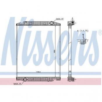 Radiador de refrigeración del motor NISSENS 63331A