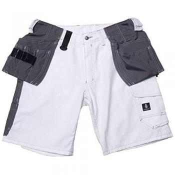 Pantalones Cortos de Trabajo Mascot Zafra con Bolsillos Colgantes, Color Blanco, Talla C46