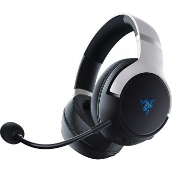 Razer Kaira Pro Hyperspeed Wireless Gaming Headset with PlayStation License, Multi-platform Compatibility, Bluetooth Connectivity, Over-Ear Design in Black and White, Model RZ04-04030200-R3G1