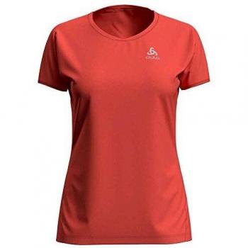 Odlo Crew Neck FLI T-Shirt Camiseta para Mujer, Coral, Large