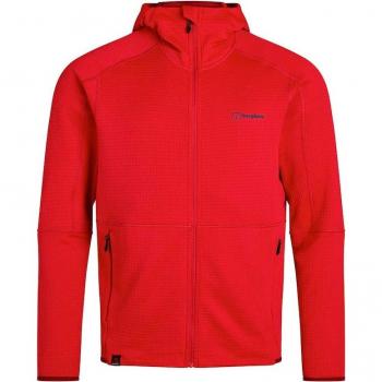 Forro polar con capucha Berghaus Vanth Full Zip rojo para hombre, talla L