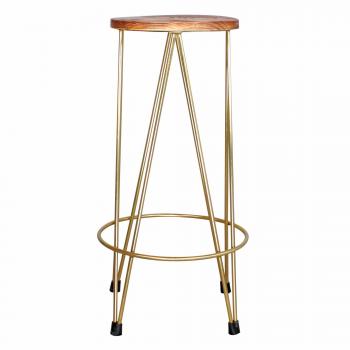 Wellindal Taburete Zig Zag Oro