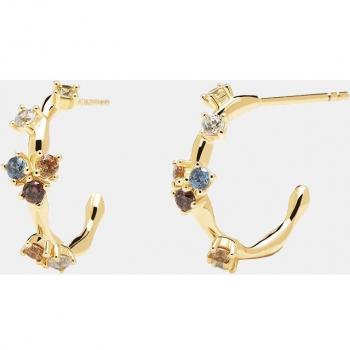 PDPAOLA Five Collection Aretes de Aro de Plata AR01-289-U con Pedrería