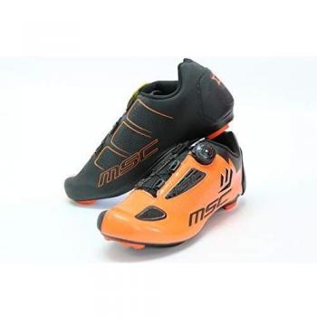 MSC Bikes Aero Road Zapatilla de Ciclismo, Adultos Unisex, Naranja, 38
