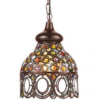 Lámpara Colgante Vintage Oriental Jadida Cobre 1 Bombilla E27 22cm