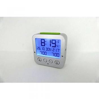 Despertador TFA-Dostmann 60.2528.54 Plata con Radio Control y Pantalla Iluminada