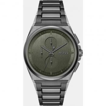 Reloj de hombre BOSS Steer Chrono 1514045 cronógrafo de acero gris