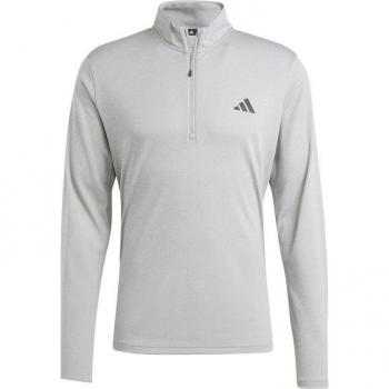 Adidas Train Essentials Men's Long Sleeve 1/4 Zip Fitness Sweatshirt Gray XS