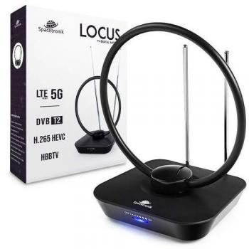 Antena DVB-T/DVB-T2 Spacetronik EOS L Combo Negra (Pasiva)