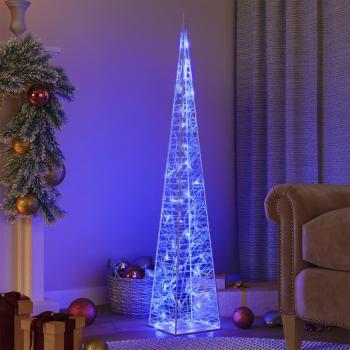 Cono de Luz LED Decorativo Acrílico 120 cm Color Azul, Blanco Frío y Multicolor vidaXL