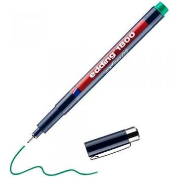 Rotulador de precisión Edding 1800 Profipen, 0.35 mm, color verde