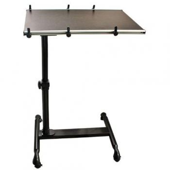 Sobuy®mesa auxiliar con ruedas, mesas de centro, mesas para portatiles, mesitas de noche, Altura ajustable, FBT07N-BR,ES