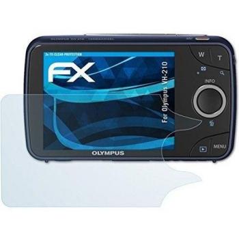 3 x atFoliX Lámina Protectora de Pantalla Olympus VH-210 Película Protectora - FX-Clear ultra transparente