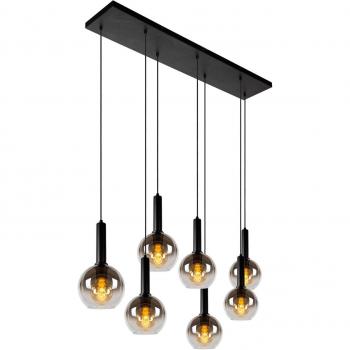 Lámpara Colgante Moderna Marius, Negra, 7 Luces E27 Ajustable y Regulable