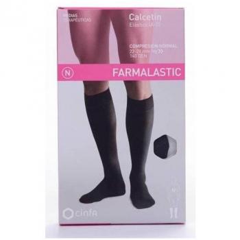Farmalastic Calcetín Negro Talla Grande con Compresión Normal (1 unidad)