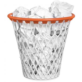 Balvi - Basket Papelera. con diseño Divertido de Canasta de Baloncesto. Color Blanco. Fabricado en pl