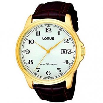 Lorus Mens Analogue Classic Quartz Watch with Leather Strap RS982AX9