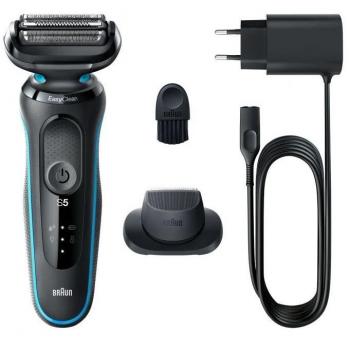 Braun Series 5 Electric Shaver 51-M1200s - Operating time (max) 50 min, Wet & Dry, Black/Mint